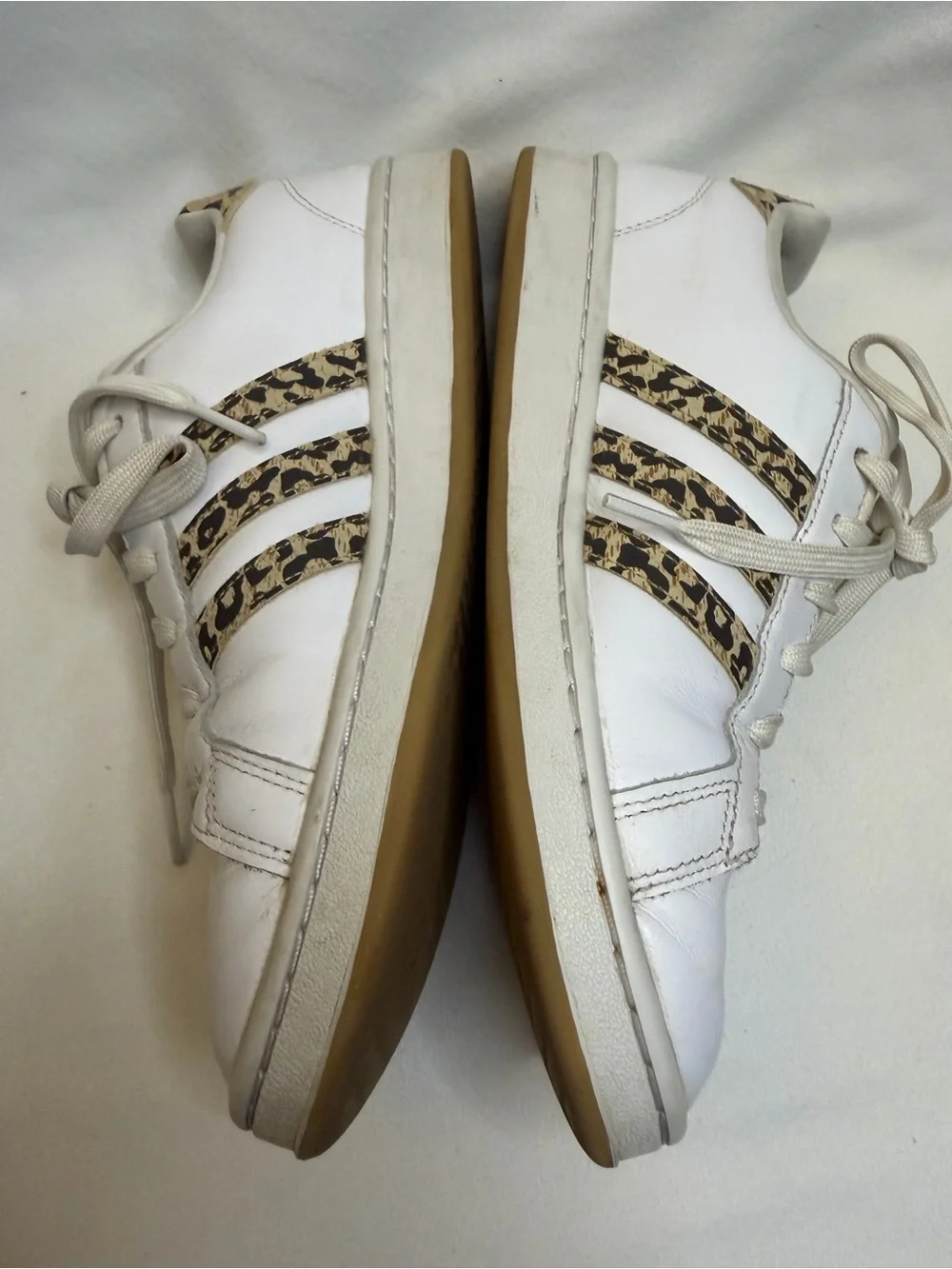 Adidas Grand Court Leopard Stripe Gum Sole Shoes 7